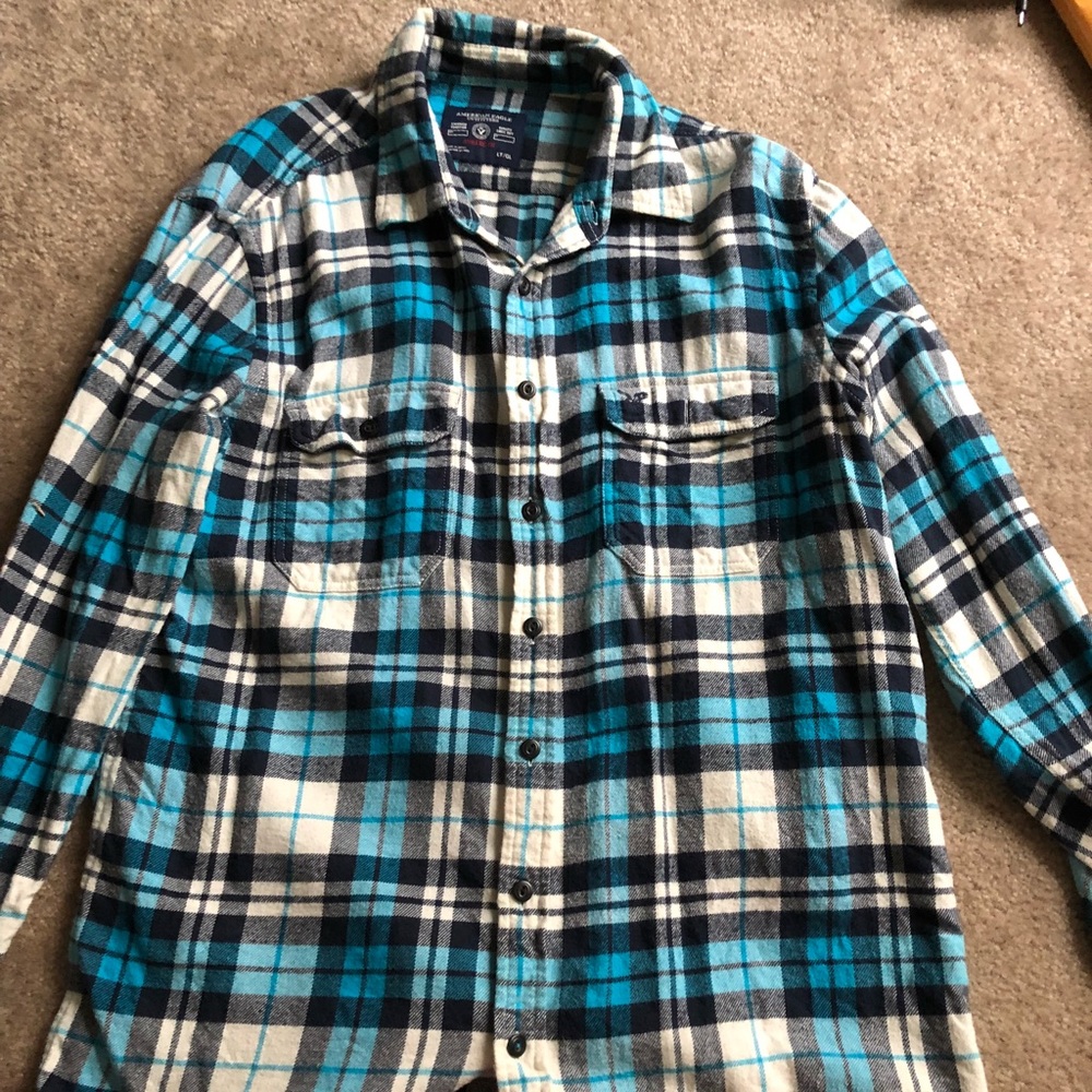 Plaid American Eagle button down shirt